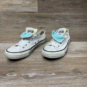 Converse All Star Double Tongue Teal/Yellow Sneaker Women's Size 7